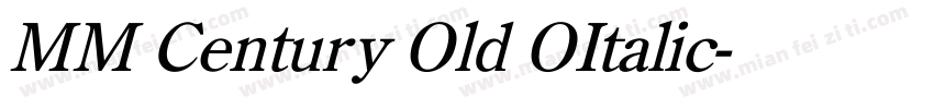 MM Century Old OItalic字体转换